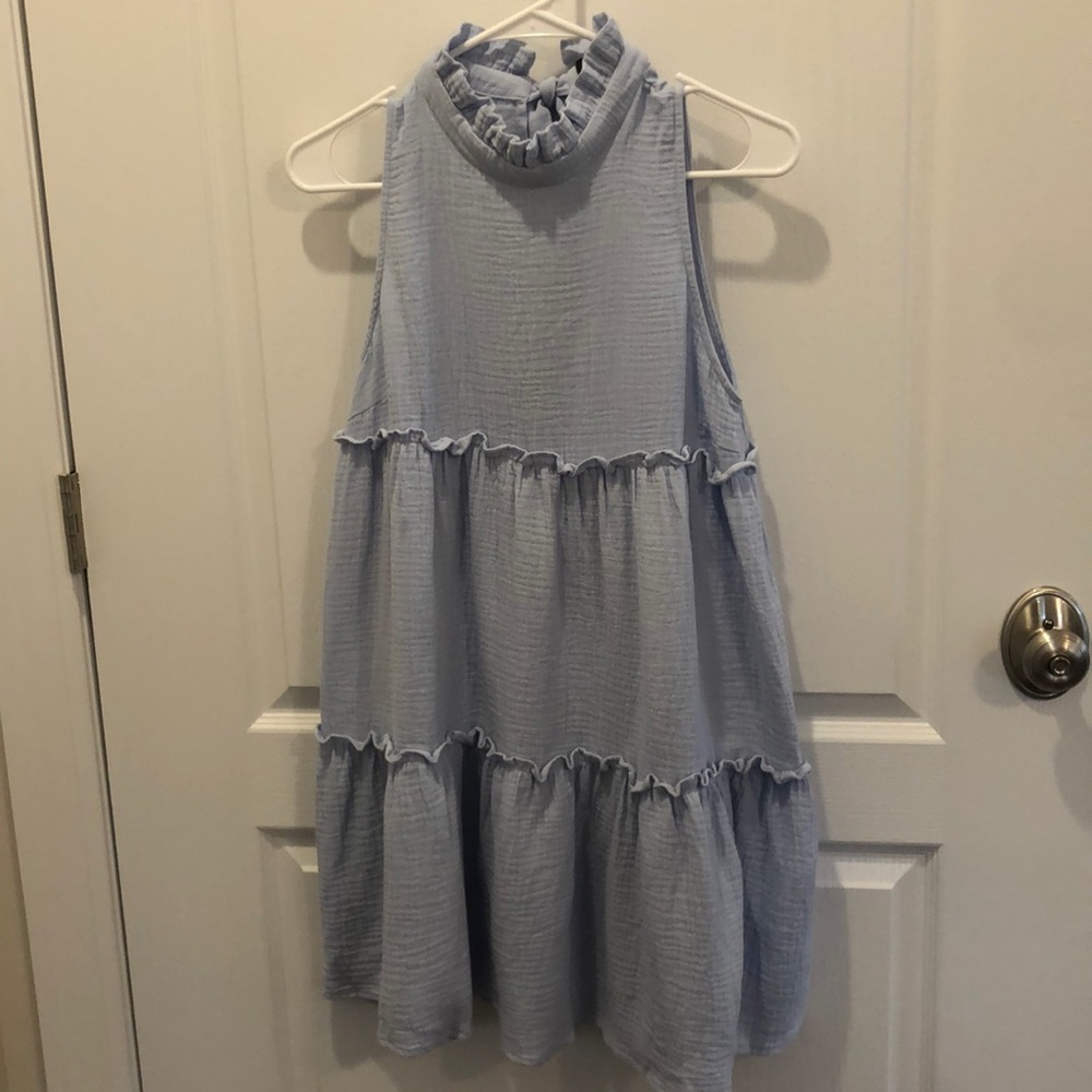 Pomander Place Blue Lightweight Gauze Morgan Dress